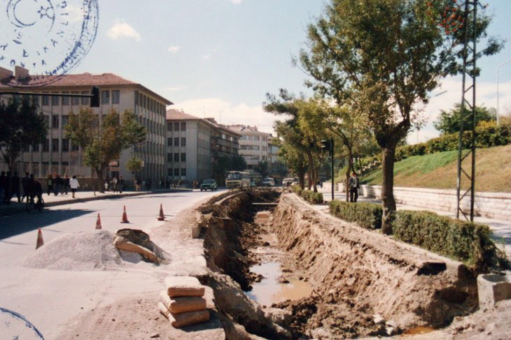 Alaadin Tepesi Etrafında Tramway Rayları Çalışması